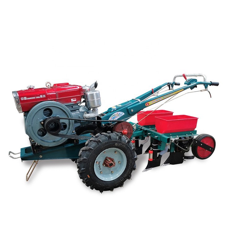 Tractor with double corn planter
